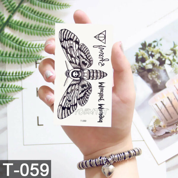 3D Temporary Tattoo Animal Blue Tiger Snake Moth For Boy Girl Children Tattoo Sticker Kids Watercolor Tatto Arm Art - Image 3