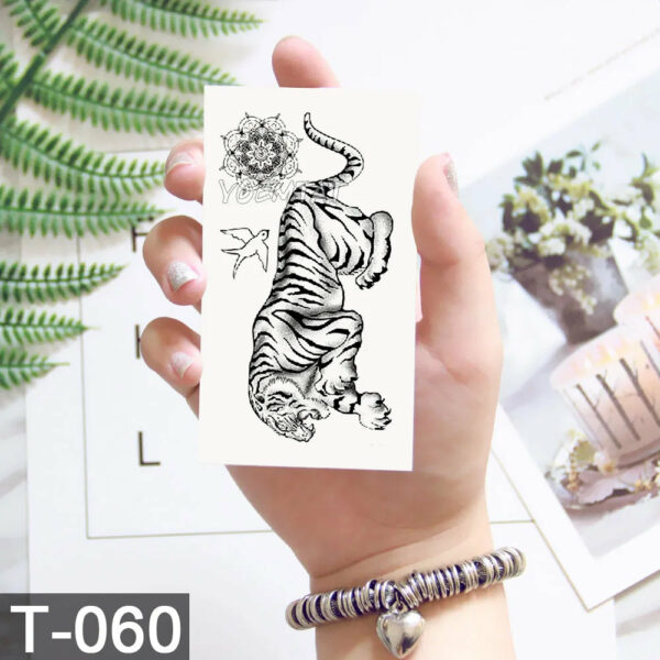 3D Temporary Tattoo Animal Blue Tiger Snake Moth For Boy Girl Children Tattoo Sticker Kids Watercolor Tatto Arm Art - Image 5