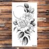 Butterfly Flowers Temporary Tattoo