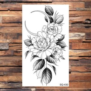 Butterfly Flowers Temporary Tattoo