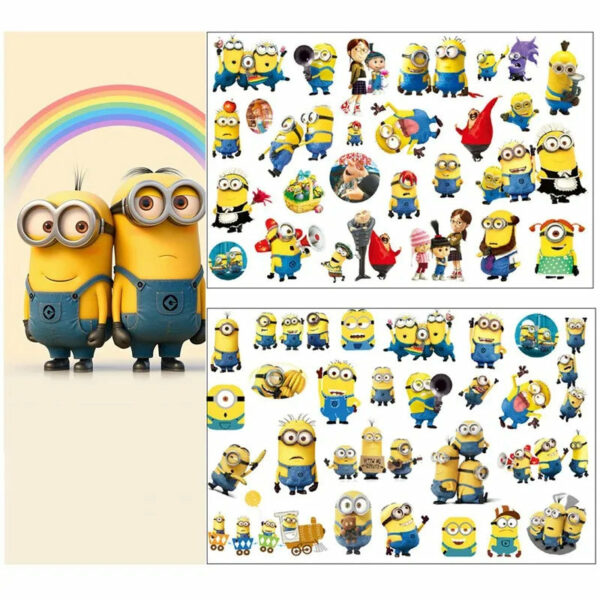 1Pcs Cartoon Anime Minions Temporary Tattoo Sticker Body Art Tattoo Stickers Cosplay Party Toys For Kids Birthday Gifts - Image 6