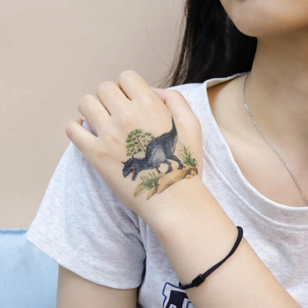 6pcs/set Dinosaur Temporary Tattoo Stickers For Kids Waterproof Animal Cartoon Fake Tattoo for Children Women Men Body Decor - Image 4