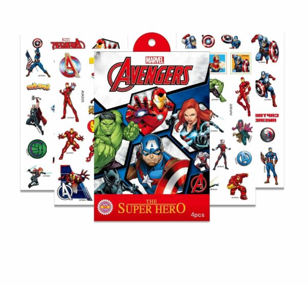 4Pcs/set Disney Avengers Tattoo Stickers Waterproof Original Princess Sofia Sticker Birthday Party Supplies Decoration Kids Gift - Image 21
