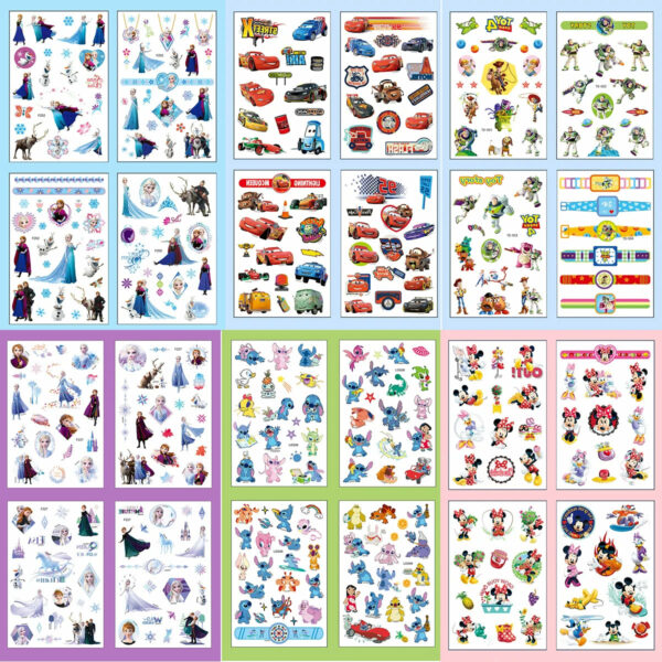 4Pcs/set Disney Avengers Tattoo Stickers Waterproof Original Princess Sofia Sticker Birthday Party Supplies Decoration Kids Gift - Image 6