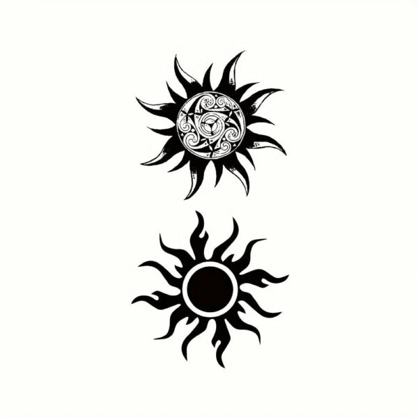 1/3PCS Waterproof Temporary Tattoo Sticker Sun totem fake tatto flash tatoo tatouage temporaire for women men girl - Image 6