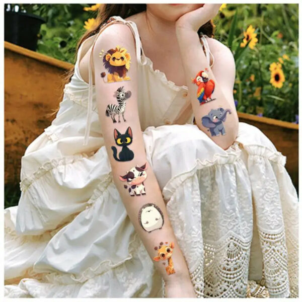 20Pcs/set Cartoon Animal Tattoo Stickers Funny Ocean Fish Tattoo For Kids Birthday Gift Fake Children Body Art Tattoos Toy - Image 6