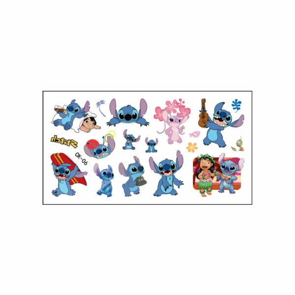 2024 Interstellar Baby Stitch Tattoo Stickers Children Stitch Water Transfer Disposable Tattoo Stickers Toy Birthday Gift - Image 4