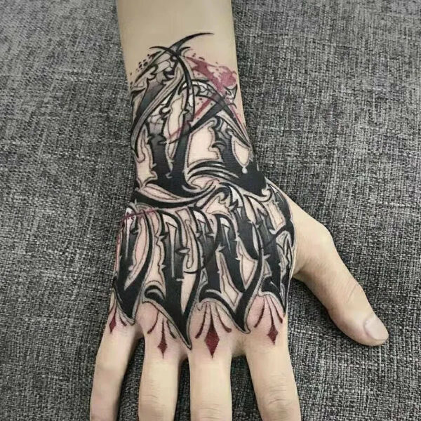 4pc/Lot Dark Back Hand Waterproof Temporary Fake Tattoo Male Prajna Cool Eye Art Personality Neck Half Arm Star Tattoo Stickers - Image 11