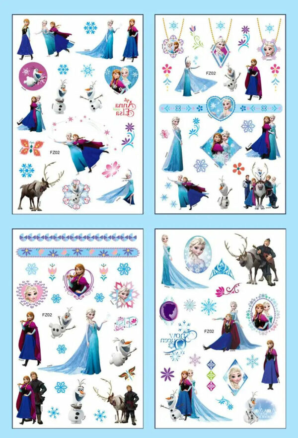 4Pcs/set Disney Avengers Tattoo Stickers Waterproof Original Princess Sofia Sticker Birthday Party Supplies Decoration Kids Gift - Image 19