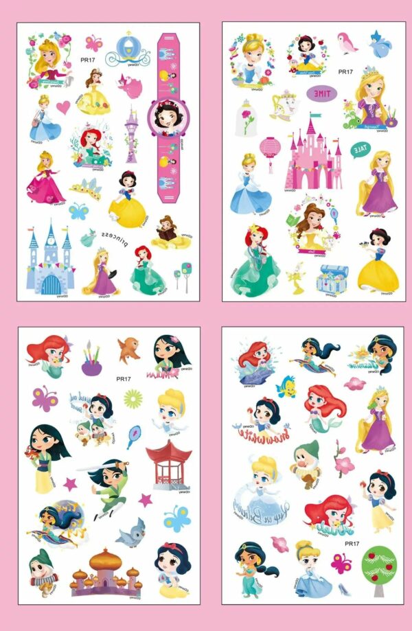 4Pcs/set Disney Avengers Tattoo Stickers Waterproof Original Princess Sofia Sticker Birthday Party Supplies Decoration Kids Gift - Image 16