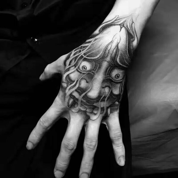 4pc/Lot Dark Back Hand Waterproof Temporary Fake Tattoo Male Prajna Cool Eye Art Personality Neck Half Arm Star Tattoo Stickers - Image 5