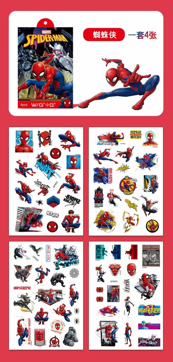 4Pcs/set Disney Avengers Tattoo Stickers Waterproof Original Princess Sofia Sticker Birthday Party Supplies Decoration Kids Gift - Image 7
