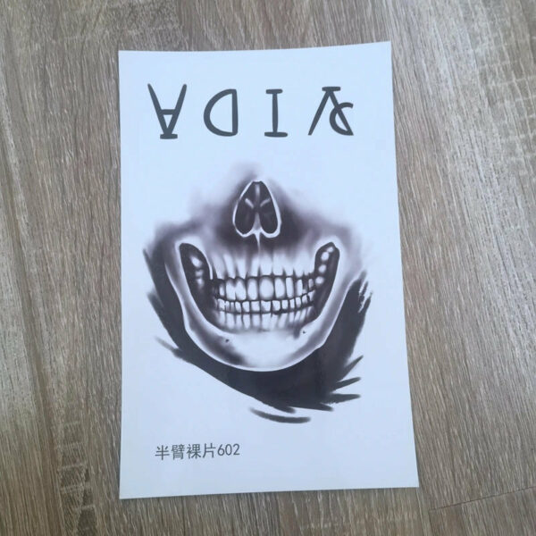 4pc/Lot Dark Back Hand Waterproof Temporary Fake Tattoo Male Prajna Cool Eye Art Personality Neck Half Arm Star Tattoo Stickers - Image 7