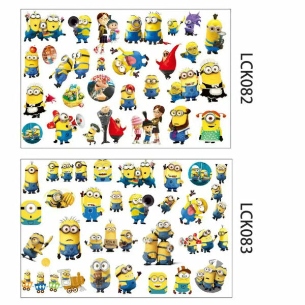 1Pcs Cartoon Anime Minions Temporary Tattoo Sticker Body Art Tattoo Stickers Cosplay Party Toys For Kids Birthday Gifts - Image 5