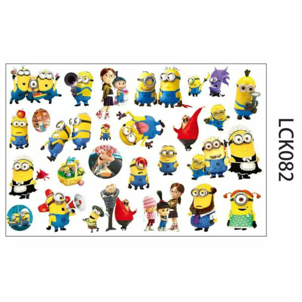 1Pcs Cartoon Anime Minions Temporary Tattoo Sticker Body Art Tattoo Stickers Cosplay Party Toys For Kids Birthday Gifts - Image 7