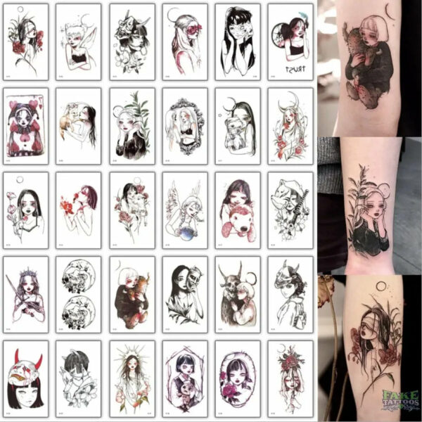 30Pcs/lot Kids Cartoon Halloween Tattoo Sticker Funny Scar Horror Decoration Creative Face Art Holiday Fake Tattoo Stickers Set - Image 3
