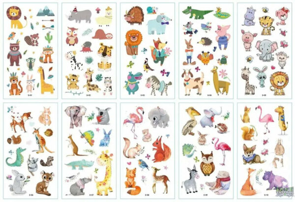10pcs/lot New Halloween tattoo set face temporary tattoo sticker body tatoo for kids Cartoon Christmas tattoo children tattoos - Image 7